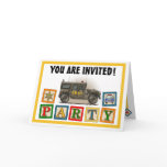 SWAT Team Hummer Police Car Party Invitation cards