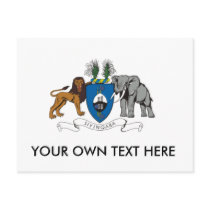 Swaziland Coat of Arms Post Card