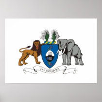 Swaziland Coat of Arms Poster