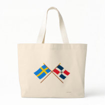 Sweden and the Dominican Republic Crossed Flags Tote Bag