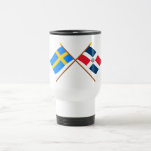 Sweden and the Dominican Republic Crossed Flags Coffee Mug