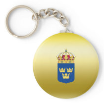 Sweden Coat of Arms Keychain