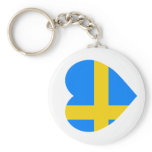 Sweden Flag Heart keychains