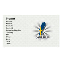 Sweden Flag Map 2.0 Business Cards