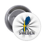 Sweden Flag Map 2.0 Pinback Button