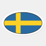Sweden Flag Oval Sticker