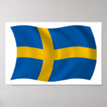 Sweden Flag Poster Print