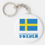 Sweden Flag & Word Keychains