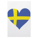 sweden heart icon stationery