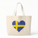 sweden love heart - swedish flag bags