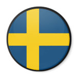 Sweden quality Flag Circle magnets