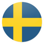 Sweden quality Flag Circle stickers
