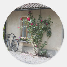 Swedish Country side Round Sticker