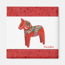 Swedish Dala Horse Refrigerator Magnets