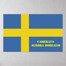 Swedish Flag, Camerata Aurora Borealis Posters