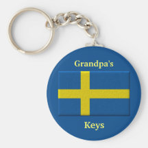 Swedish Flag: Customisable Key Chain