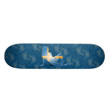 Swedish Girl Silhouette Flag Skate Board Deck