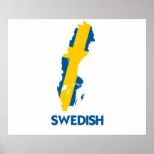 SWEDISH MAP PRINT