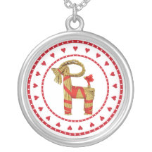 Swedish Straw Goat with Hearts Jewelry