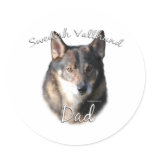 Swedish Vallhund Dad 2 stickers