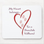 Swedish Vallhund Heart Belongs mousepads
