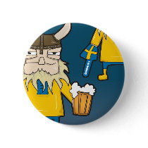 Swedish Viking Fan Button