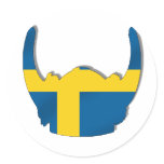 Swedish Viking helmet flag of Sweden stickers