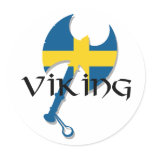 Swedish Viking Sweden flag Axe stickers