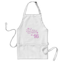 Sweet 16 and Flowers Aprons