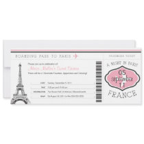 Sweet 16 Birthday Boarding Pass to Paris