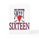 Sweet 16 Birthday Gear cards