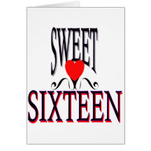 Sweet 16 Birthday Gear Cards