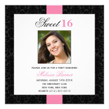 Sweet 16 Birthday Party Invitation