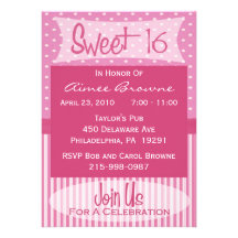 Sweet 16 Birthday Party Invitation