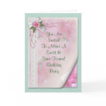 Sweet 16 Birthday party invitation Victorian rose Greeting Cards