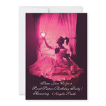 SWEET 16 BIRTHDAY PARTY,PINK FUCHSIA BLACK DAMASK invitations