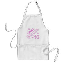 Sweet 16 Birthday With Crown Apron