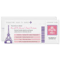 Sweet 16 Boarding Pass to Paris