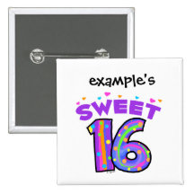 Sweet 16 button - create your own