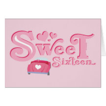 Sweet 16 Car Heart Card
