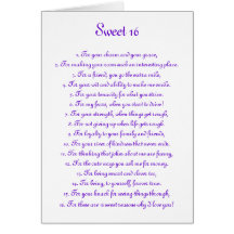 Sweet 16 card