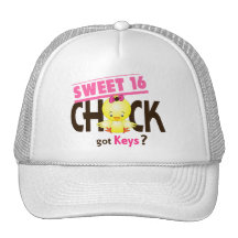 Sweet 16 Chick 1 Mesh Hats