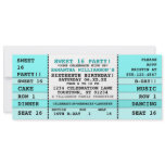 Sweet 16 Concert Ticket Invitation