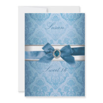Sweet 16 Elegant Invitation (Blue)