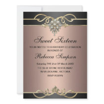 Sweet 16 Elegant Pearl Pink Birthday Invite