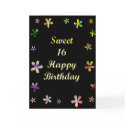 Sweet 16 Happy Birthday cards