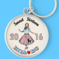 Sweet '16 Hillary for President keychains