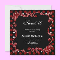 Sweet 16 Lady Bug invitations
