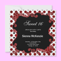 Sweet 16 Lady Bug invitations