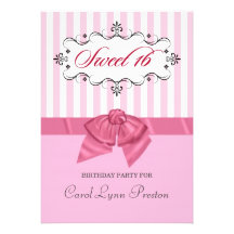 Sweet 16 - Personalised Birthday Party Invitations